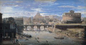 Veduta di Tor di Nona da Gaspar van Wittel
